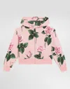 Dolce & Gabbana Hoodie With Rose Print In Print