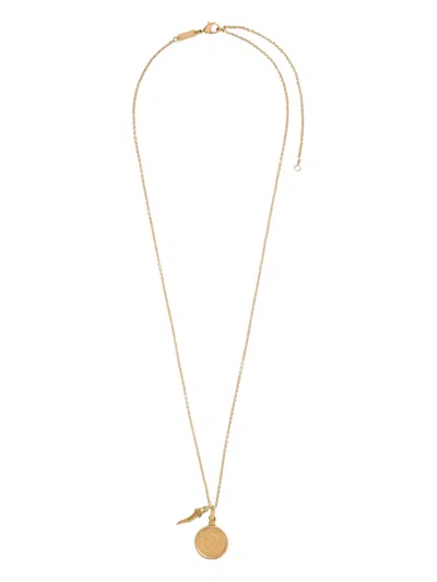 Dolce & Gabbana Horn Brass Necklace In Gold