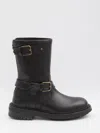 Dolce & Gabbana Horseride Leather Mid-calf Boots