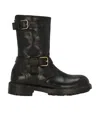 Dolce & Gabbana Horseride Leather Boots In Black