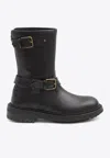 Dolce & Gabbana Horseride Leather Mid-calf Boots In Black