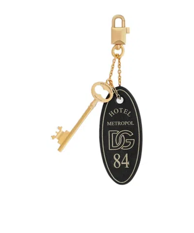 Dolce & Gabbana Dolce  Gabbana Hotel Key Keyring In Black
