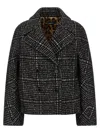 Dolce & Gabbana Houndstooth Wool-blend Jacket In Multi