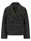 Dolce & Gabbana Houndstooth Wool-blend Jacket In Multi
