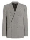 Dolce & Gabbana Houndstooth Double-breasted Blazer In Black