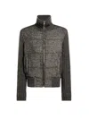 Dolce & Gabbana Herringbone-pattern Ribbed-knit Bomber Jacket In Multi