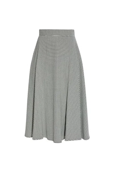 Dolce & Gabbana Houndstooth Midi Skirt In Multi
