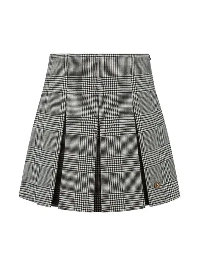 DOLCE & GABBANA HOUNDSTOOTH MINI SKIRT