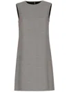Dolce & Gabbana Houndstooth-pattern Wool Dress In Brown