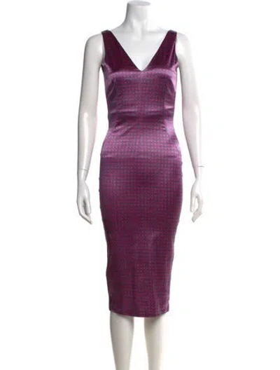 Pre-owned Dolce & Gabbana Houndstooth Print Knee-length Dress In Multi