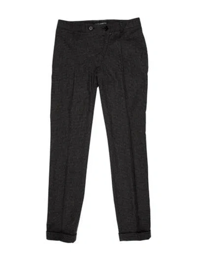 Pre-owned Dolce & Gabbana Houndstooth Print Straight Leg Pants In Multi