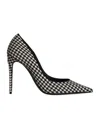 Dolce & Gabbana Houndstooth Pointed Toe Stiletto Heel Pumps In Black