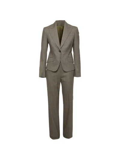 Pre-owned Dolce & Gabbana Houndstooth Suit In Neutral