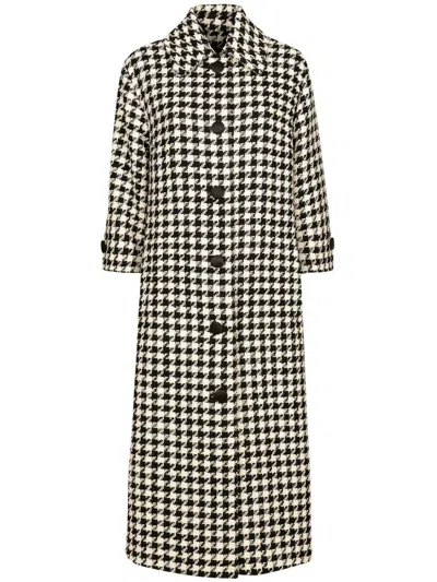DOLCE & GABBANA HOUNDSTOOTH TRENCH COAT