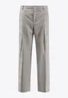 Dolce & Gabbana Tailored Wool Trousers With Front And Back Pockets In Gray