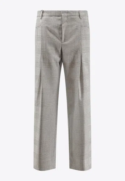 DOLCE & GABBANA HOUNDSTOOTH WOOL PANTS