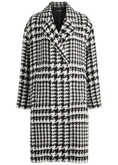 DOLCE & GABBANA DOLCE & GABBANA HOUNDSTOOTH WOVEN COAT