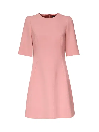 Dolce & Gabbana Hourglass Midi Dress In Nude & Neutrals