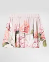 Dolce & Gabbana Hydrangea-print Canvas Skirt In Multi
