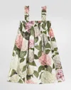 Dolce & Gabbana Hydrangea-print Poplin Dress In Multi