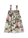 Dolce & Gabbana Hydrangea-print Poplin Dress In Green