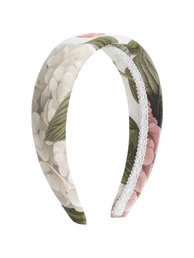 Dolce & Gabbana Kids' Hydrangea-print Poplin Headband In Multi