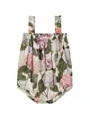 Dolce & Gabbana Hydrangea-print Poplin Romper In White