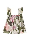 Dolce & Gabbana Ruffled Floral Print Top In Multi