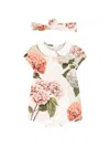 Dolce & Gabbana Hydrangea-print Jersey Romper Set In Multi