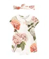 Dolce & Gabbana Hydrangea-print Jersey Romper Set In White