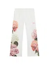 Dolce & Gabbana Hydrangea-print Jersey Trousers With Patch In Multi