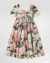 Dolce & Gabbana Hydrangea-print Poplin Dress In White