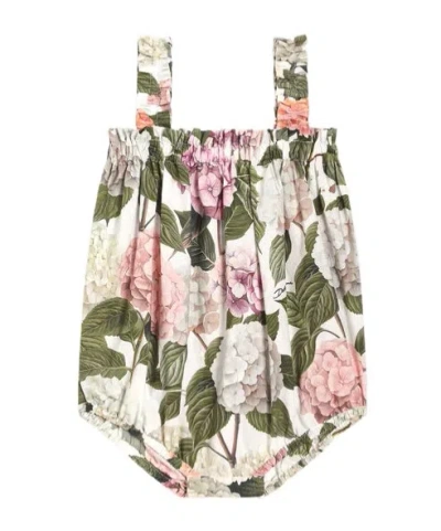 Dolce & Gabbana Hydrangea-print Poplin Romper In Multi
