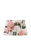 Dolce & Gabbana Hydrangea-print Short Skirt In Multi