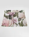 Dolce & Gabbana Hydrangea-print Short Skirt In Multi
