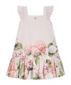 Dolce & Gabbana Hydrangea-print Striped Cotton Canvas Dress In Multi