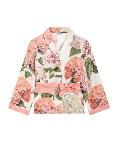 DOLCE & GABBANA HYDRANGEA-PRINT VANITY TWILL SHIRT