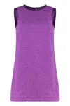 Dolce & Gabbana I Live In A Cotton Blend Tweed. In Purple