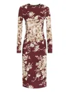 Dolce & Gabbana I Live In A Sheath Dress Made Of Silk Charmeuse. In Brown
