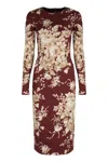 Dolce & Gabbana I Live In A Sheath Dress Made Of Silk Charmeuse. In Multi