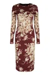 Dolce & Gabbana I Live In A Sheath Dress Made Of Silk Charmeuse. In Multi