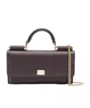 Dolce & Gabbana Structured Phone Bag With Textured Finish In Purple