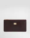 Dolce & Gabbana Iguana-print Leather Card Holder In Brown