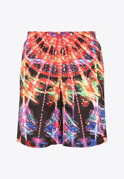 DOLCE & GABBANA ILLUMINATION PRINT SWIM SHORTS