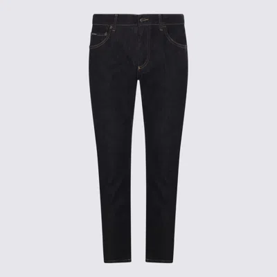 Dolce & Gabbana Indigo Blue Cotton Jeans