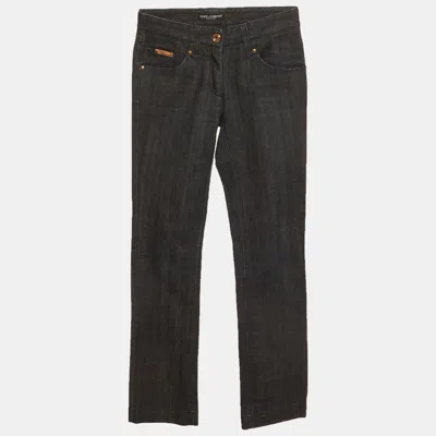 Pre-owned Dolce & Gabbana Indigo Denim Slim Fit Jeans Xs/waist 26" In Blue