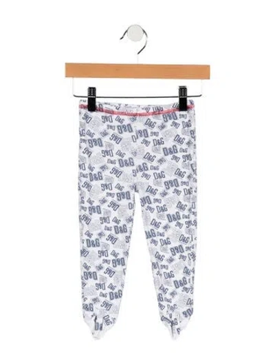 Pre-owned Dolce & Gabbana Babies' Infant Boys Logo Printed Bottoms In White