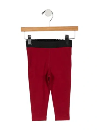 Pre-owned Dolce & Gabbana Babies' Infant Girls' Solid Scalloped Leggings W/tags In Red