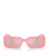 Dolce & Gabbana Dg6187 Rectangle-frame Injected Sunglasses In Pink