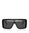 Dolce & Gabbana Womens Black Dg6204 Rectangular-frame Acetate Sunglasses In Black